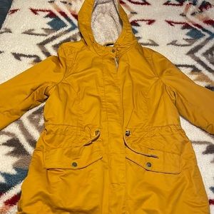 H&M DIVIDED warm parka jacket mustard yellow size 8